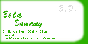 bela domeny business card